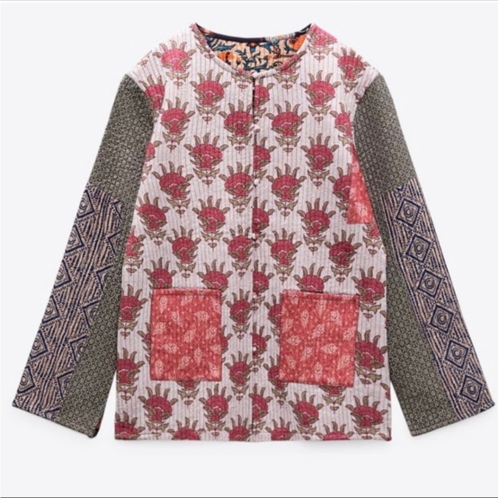Zara Reversible Padded Jacket Multicolored